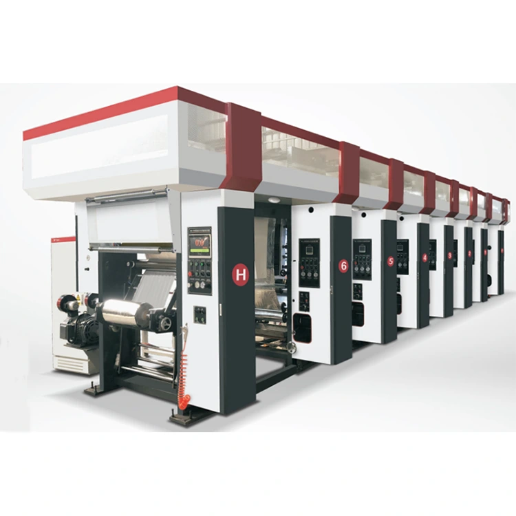 3-12 värvi Arvutipõhine automaatne rotatsioonsügavtrükimasin Kolm vektormootorit