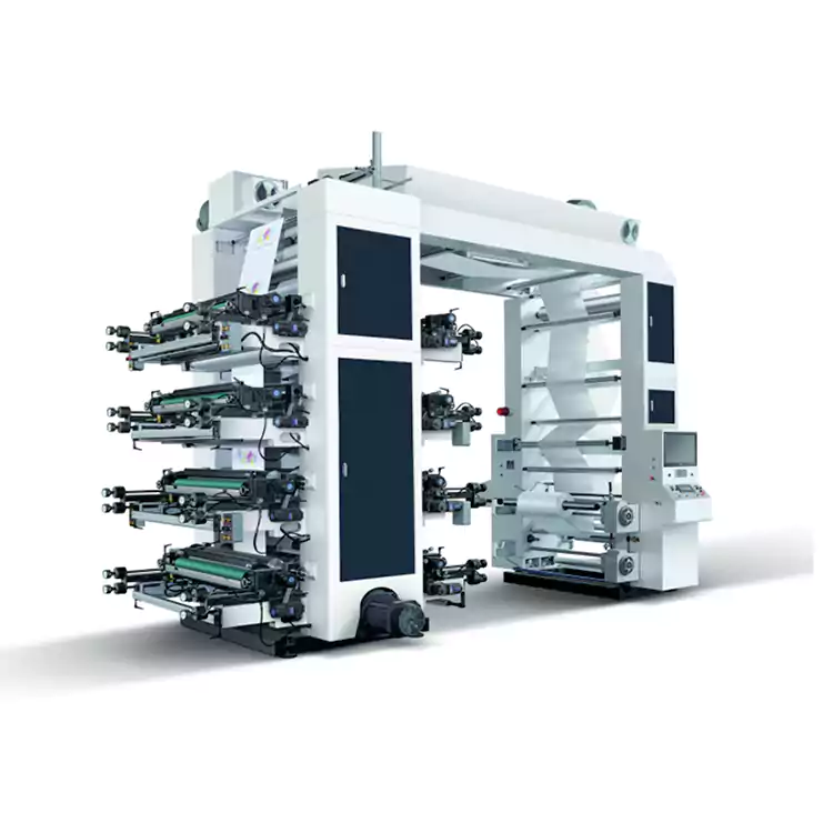 8 värviline fleksograafiline paberkoti masin Flexo trükimasin